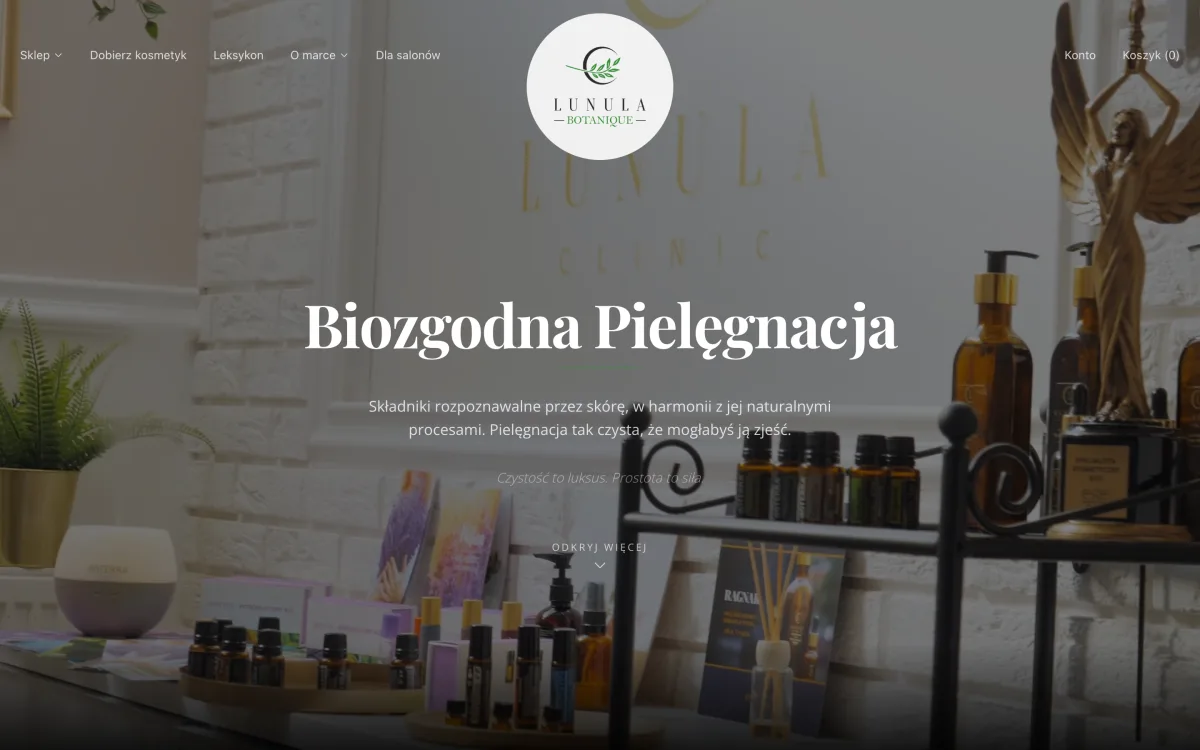 Lunula Botanique storefront — natural-cosmetics homepage